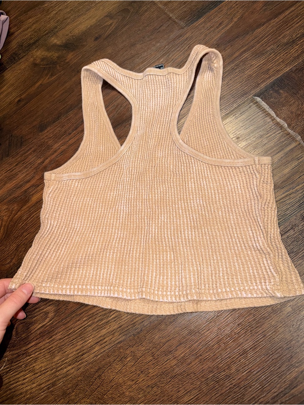 Forever 21 Blush Ribbed Racerback Cropped Tank - Picture 2 of 3